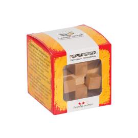 Игра-головоломка деревянная "Занимательный куб" 12 элементов, DELFBRICK ,52514919142