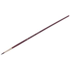 Кисть художественная синтетика бордовая Гамма "Вернисаж", круглая №8, длинная ручка,403008