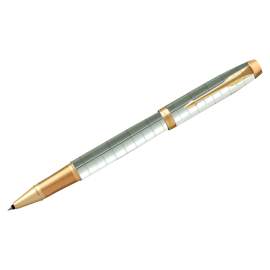 Ручка подарочная роллер Parker "IM Premium Pearl GT" черная, узел 0,8мм, линия 0,5мм,2143646