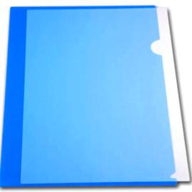 Папка-уголок 0,18мм А4 глянцевый синий, без лого, Lamark,LF0060-BL