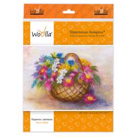 Набор для творчества Woolla "Шерстяная акварель. Корзина с цветами", 30*21см,51237335562