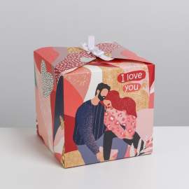 Коробка подарочная складная «LOVE», 18×18 ×18см,7150140