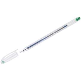 Ручка гелевая Crown "Hi-Jell" зеленая 0,5мм, штрих-код,HJR-500B