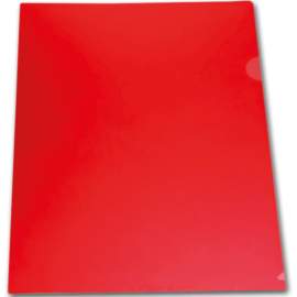 Папка-уголок 0,18мм А4 глянцевый  красный, без лого, Lamark,LF0060-RD