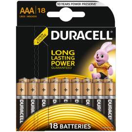 Батарейка Duracell Basic AAA (LR03) алкалиновая,1 шт, 18BL,5000394107557