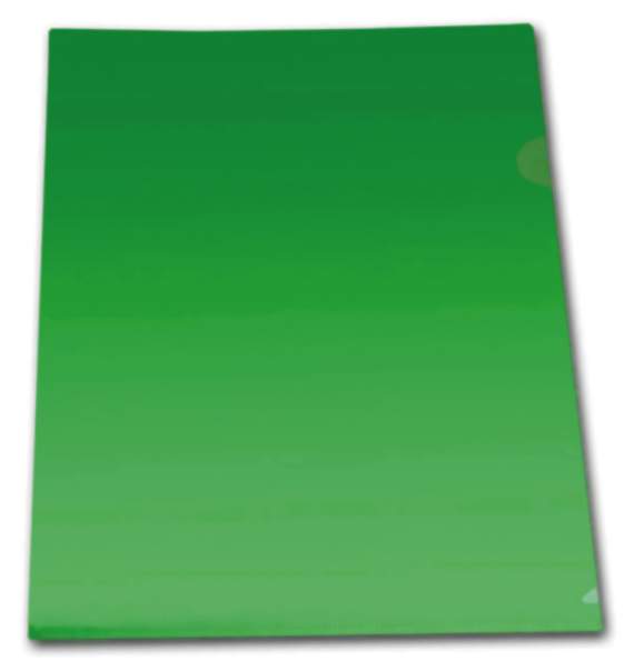 Папка-уголок 0,18мм А4 глянцевый, зеленый, без лого, Lamark,LF0060-GN