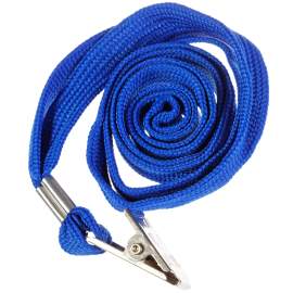 Держатель для бейджа с клипом, синий (шнурок без бейджа), 45см, OfficeSpace,284667