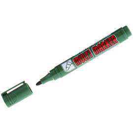Маркер перманентный Crown "Multi Marker" зеленый, пулевидный, 3мм,CPM-800
