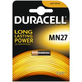 Батарейка Duracell MN27 (27A) 12V алкалиновая, 1BL,5000394023352
