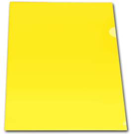 Папка-уголок 0,18мм А4 глянцевый, желтый, без лого, Lamark	,LF0060-YL