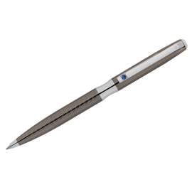 Ручка подарочная шариковая Delucci "Taglia" синяя,1,0мм,корп оружейн метал/серебр,кристалл,CPs_11424