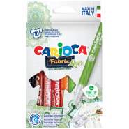 Набор фломастеров для ткани Carioca "Fabric Liner" 10цв., картон. уп., европодвес,42909