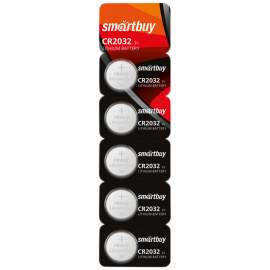 Батарейка SmartBuy CR2032 литиевая, BC5,SBBL-2032-5B