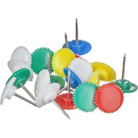 Кнопки канцелярские Attache 12мм, пластиковая шляпка, цветные 50шт пласт.уп,48905