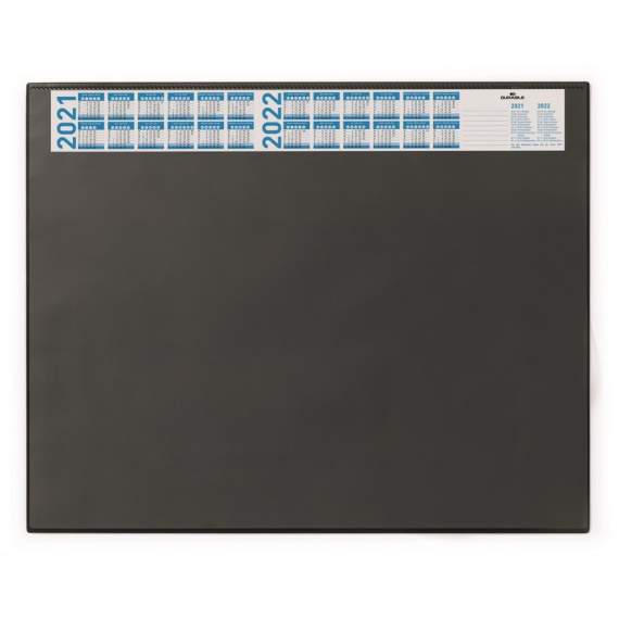 Настольное покрытие Durable 52х65см, черное с прозрачным верхним слоем,с календарем,7204-01