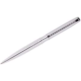 Ручка подарочная шариковая Delucci синяя, 1,0мм,корпус серебряный,поворот,CPs_11313