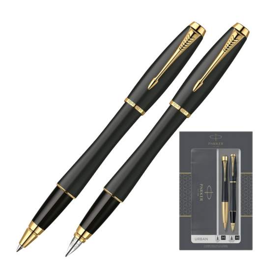 Набор подарочный Parker DUO MBLK GT ручка шариковая 0,8мм,черн..+ручка-роллер,2093382