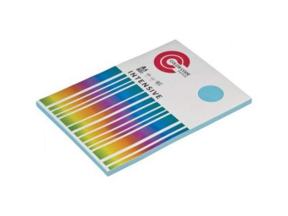 Бумага цветная ColorCode, А4, 80гр, А4, 100л. (интенсив голубая), 473438