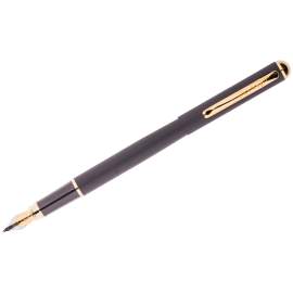 Ручка подарочная перьевая Berlingo "Velvet Prestige" синяя,0,8мм,корпус черн/золото,футляр,CPs_82601