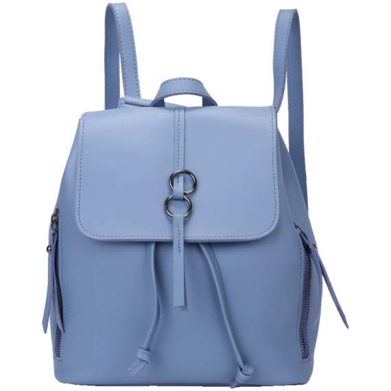 Рюкзак-сумка OrsOro,27*28*13см,1отд,на затяжках,клапан на магн.кнопке,экокожа,небес-голубой,DW-833-2
