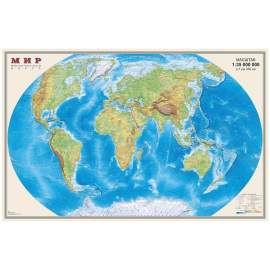 Карта "Мир" физическая DMB, 1:35млн., 900*580мм, матовая ламинация,0СН1212340