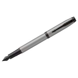Ручка подарочная перьевая Parker "IM Achromatic Grey" синяя, 0,8мм,2127619