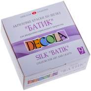 Краска по шелку Decola "Батик", набор 09 цветов, 50мл, картон,4441449