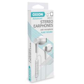 Наушники-вкладыши с микрофоном Oxion HS109WH, 1,1м, белый,OX-HS109 белый