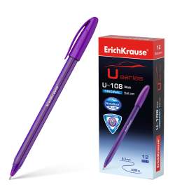 Ручка шариковая Erich Krause "Ultra Glide Technology U-108, 1,0мм, трехгран,фиолетовый,53740