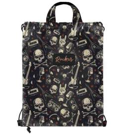 Мешок-сумка для обуви Lamark "Rocker", 340*420мм,на шнурке,внутр.карман,ручка,SB0055