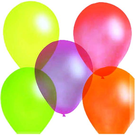 Воздушные шары,(100 шт/уп.),1 шт,М10/25см, Поиск, ассорти, флуоресцентные	,4607028769283