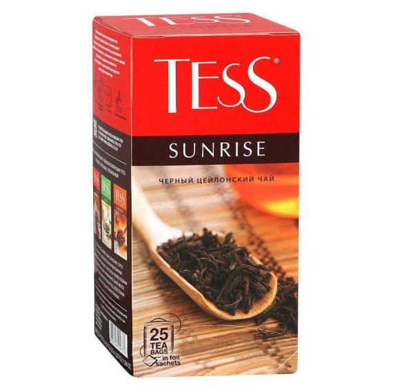 Чай Tess Sunrise черный чай в пакетиках, 25 шт