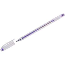 Ручка гелевая Crown "Hi-Jell Metallic" фиолетовая металлик, 0,7мм,HJR-500GSM