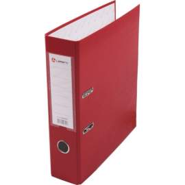 Папка-регистратор PP 80мм красный, металл.окантовка, карман, Lamark,AF0600-RD,AF0600-RD1