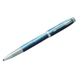Ручка подарочная роллер Parker "IM Premium Blue Grey GT" черная, 0,8мм,2143648