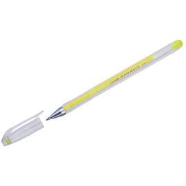 Ручка гелевая Crown "Hi-Jell Color" желтая, 0,7м,HJR-500H