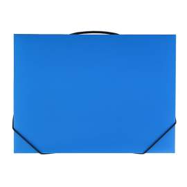 Папка на резинке с ручкой А4 Erich Krause Classic, синяя, корешок 30мм, толщина 600мкм,44444,50377