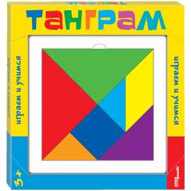 Игра-головоломка Step Puzzle "Танграм", дерево, 7 цветов, от 3-х лет, картонная коробка,89812
