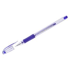 Ручка гелевая Crown "Hi-Jell Needle Grip" синяя, 0,7мм,грип,игольчатый стерж,HJR-500RNB