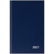 Ежедневник датированный 2021г., A5, 168л., бумвинил, OfficeSpace, синий,ЕД5тБВ_32710