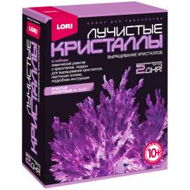 Набор для выращивания кристаллов Lori "Лучистый фиолетовый", от 10-ти лет,Лк-007