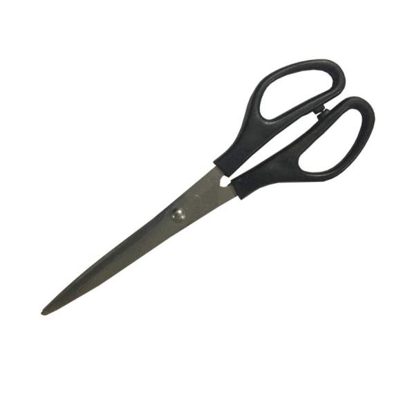 Ножницы 16см, эконом, черные с пласт. ручками,406618