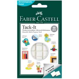 Масса многораз. для приклеивания Faber-Castell "Tack-It", 90 кубиков, 50г., картон. уп., 589150