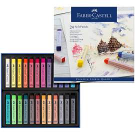 Пастель художественная Faber-Castell "Soft pastels", 24 цв., картон. упак.,128324