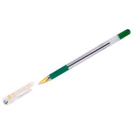 Ручка шариковая MunHwa "MC Gold" зеленая, 0,5мм, грип, штрих-код,BMC-04
