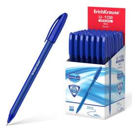 Ручка шариковая Erich Krause "Ultra Glide Technology U-108, 1,0мм, трехгран, синяя,47595