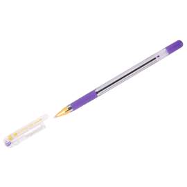 Ручка шариковая MunHwa "MC Gold" фиолетовая, 0,5мм, грип, штрих-код,BMC-09
