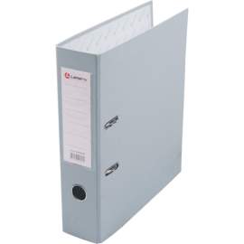 Папка-регистратор PP 80мм серый, метал.окантовка/карман, Lamark,AF0600-GR,AF0600-GR1