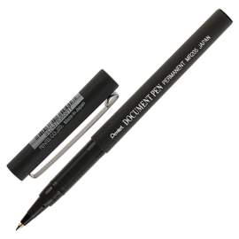 Ручка-роллер PENTEL "Document Pen", черная, узел 0,5мм, ЛИНИЯ 0,25мм,MR205-A