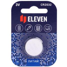 Батарейка Eleven CR2032 литиевая, 301760
